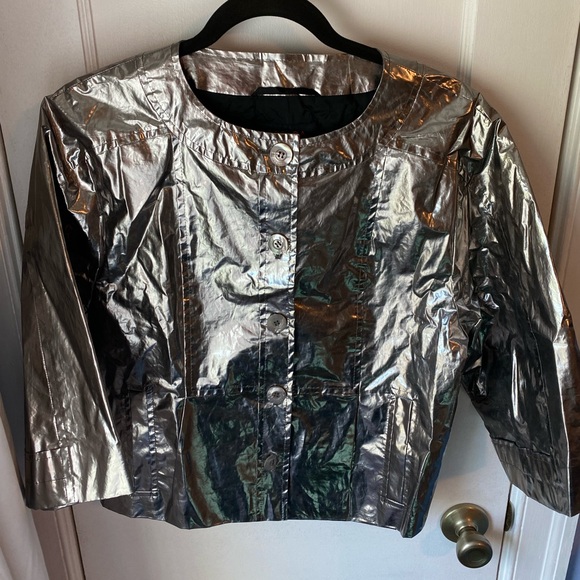 NWT Vintage Escada Silver Jacket fits like a medium/ large - Picture 3 of 16